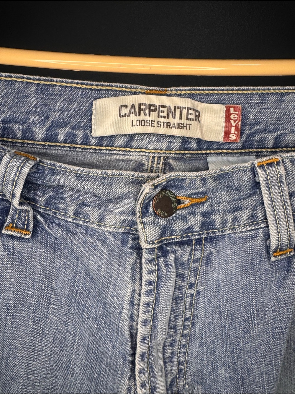 Levi’s Carpenter Loose Straight Jeans Men’s 30x30 Light Wash Utility Denim Y2K - Picture 6 of 11